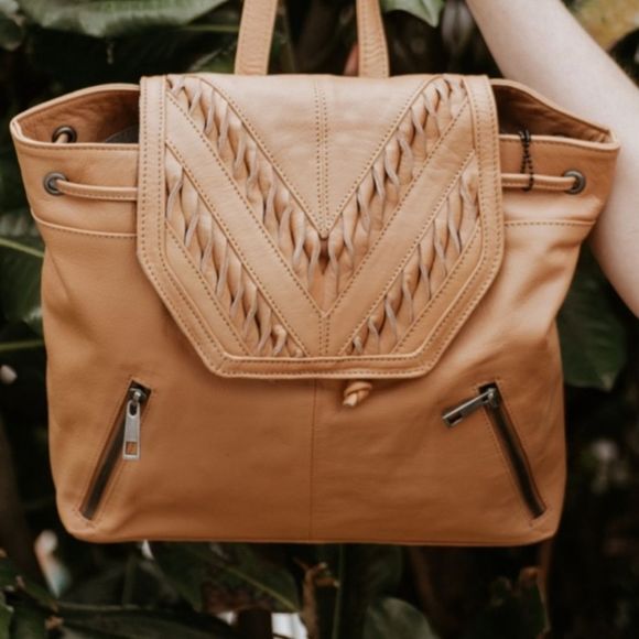 Day and Mood Handbags - Day & Mood Boho Leather 4 in 1 Fonda Backpack